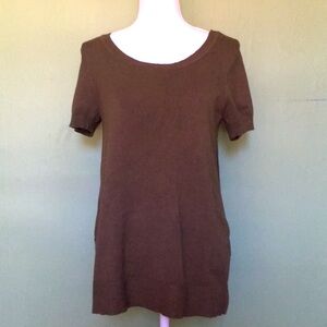 Michael Kors dark olive short sleeved sweater